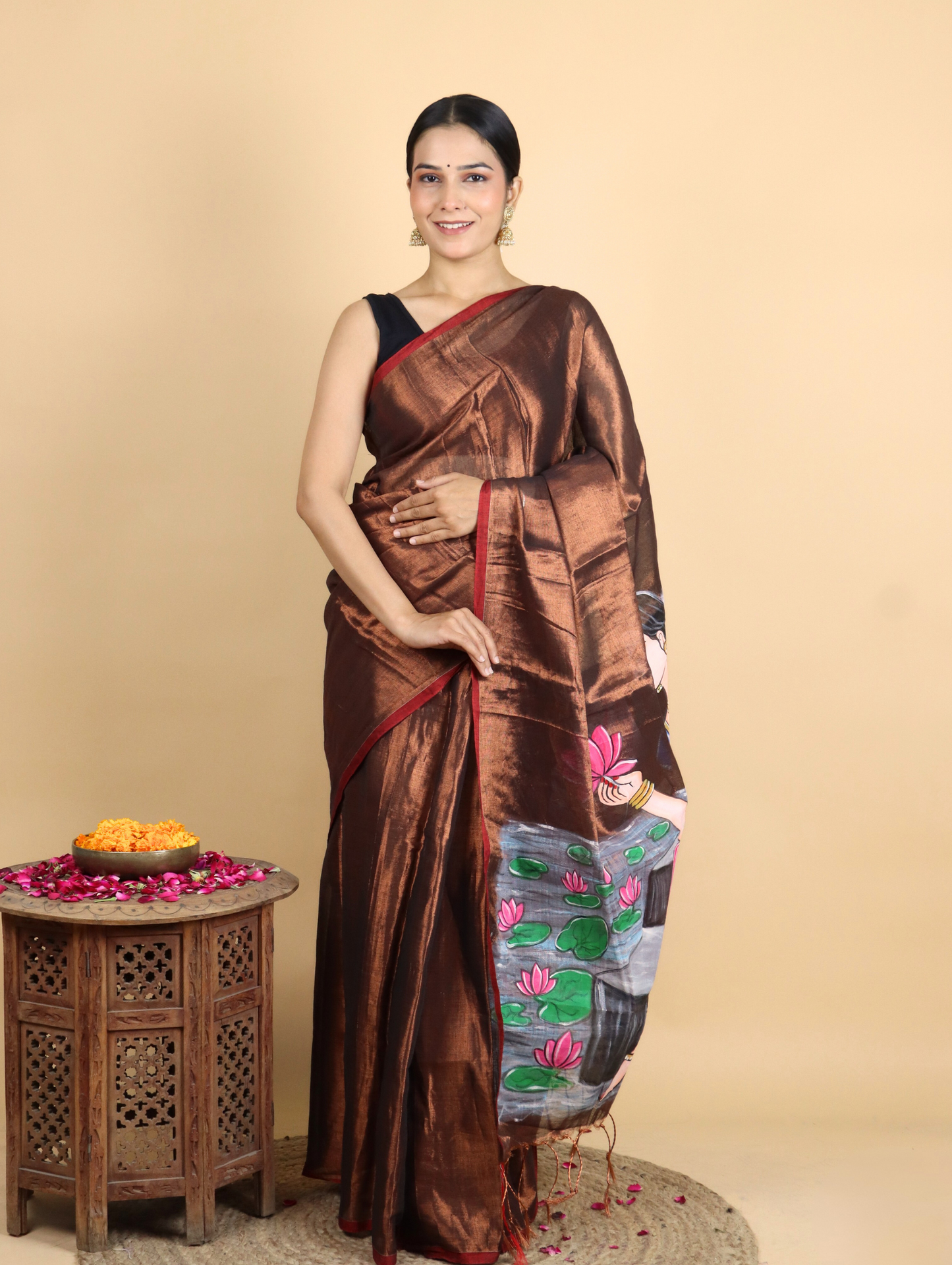 Raaga Tissue Hand Painted Saree